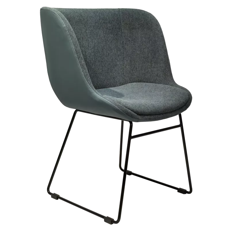 Chaise de réunion coque bimatère pied métal So Line