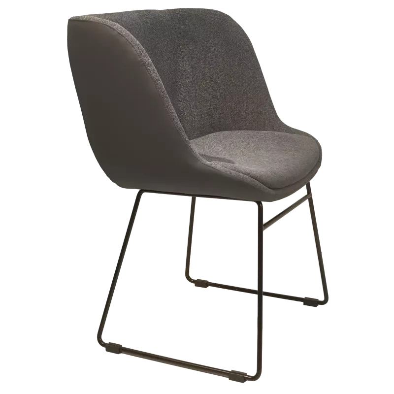 Chaise de réunion coque bimatère pied métal So Line
