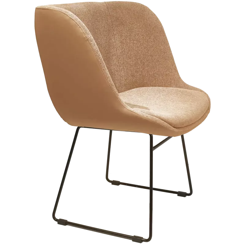 Chaise de réunion coque bimatère pied métal So Line