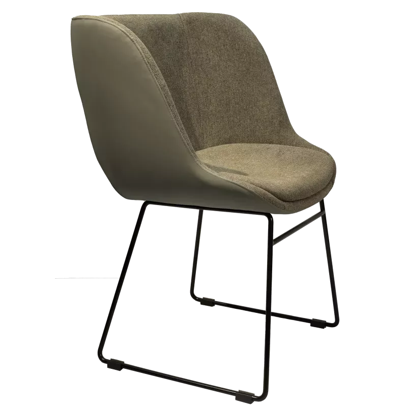 Chaise de réunion coque bimatère pied métal So Line