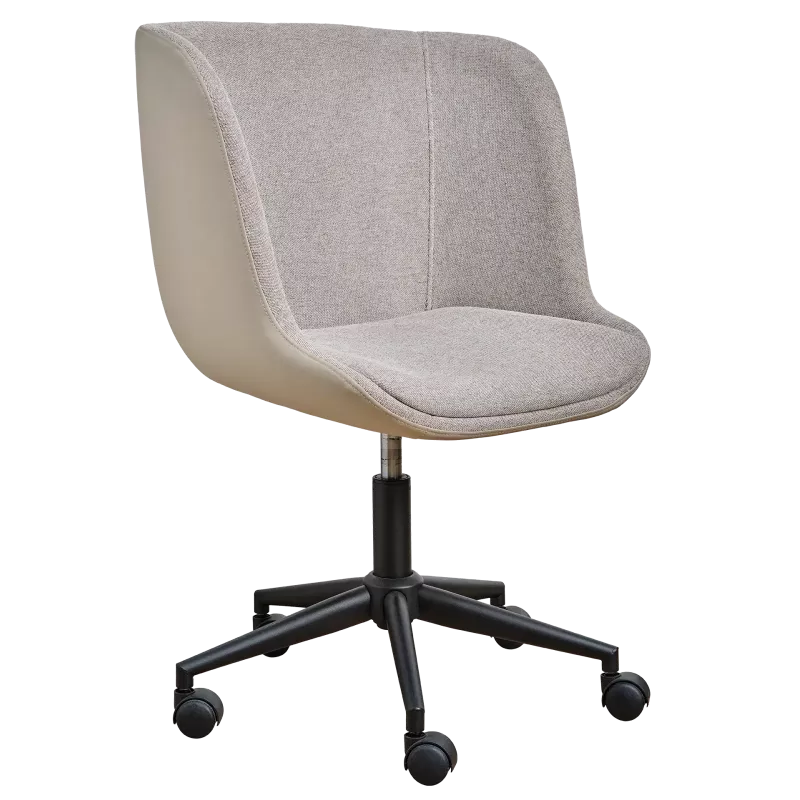 Fauteuil de réunion bi-matière sur roulettes So Frame