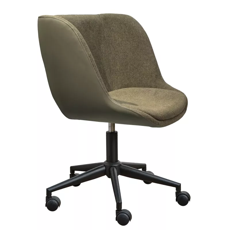 Fauteuil de réunion bi-matière sur roulettes So Frame