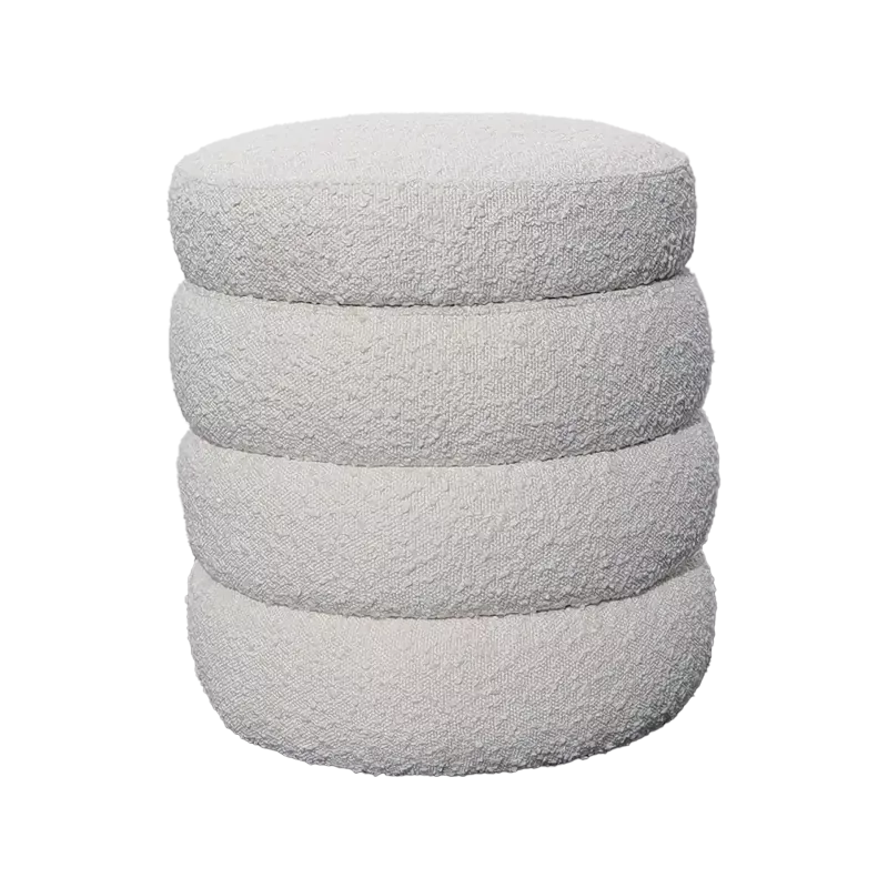 Pouf rond en tissu pour accueil So Metro