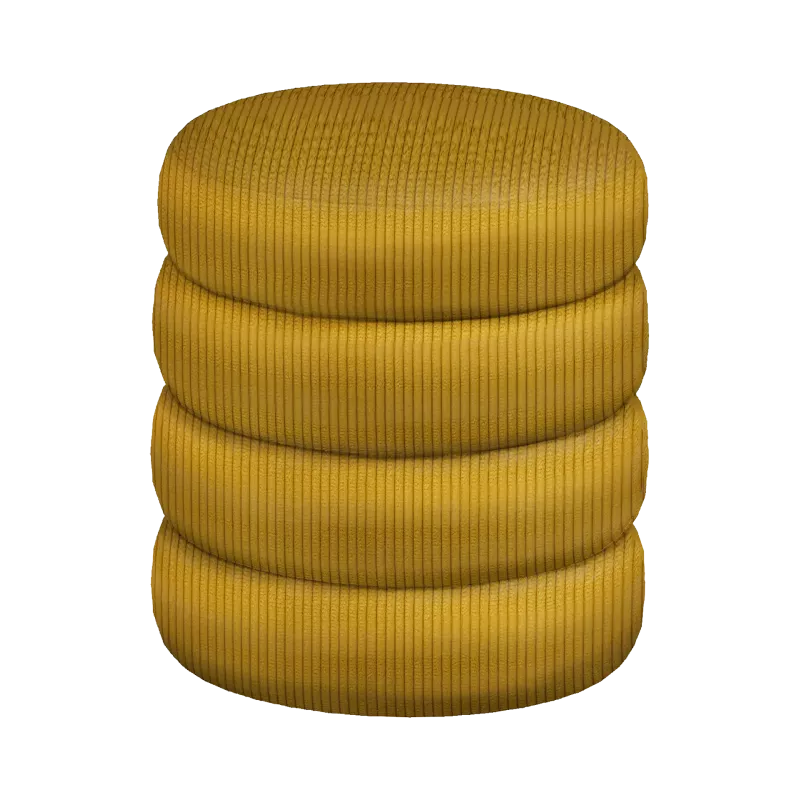Pouf rond en tissu pour accueil So Metro