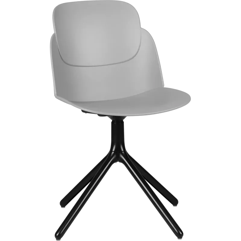 Fauteuil coque polypropylène piétement pyramide aluminium So Aura