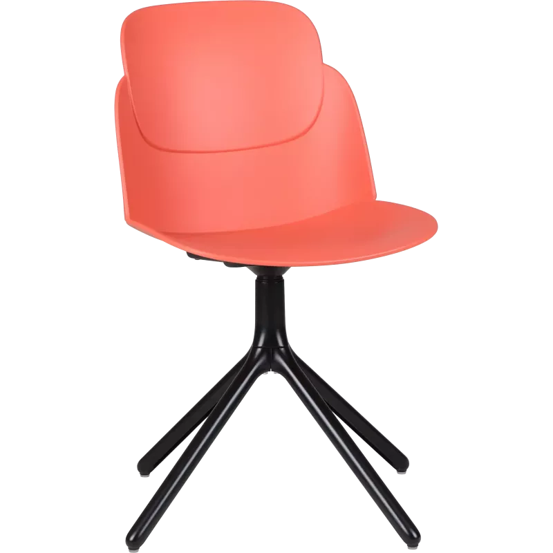 Fauteuil coque polypropylène piétement pyramide aluminium So Aura