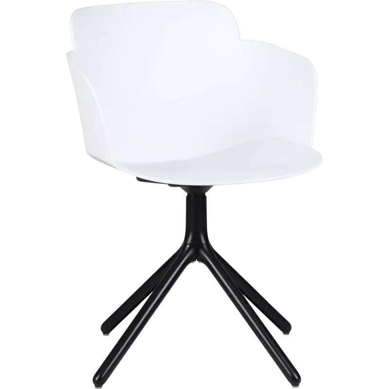 Fauteuil coque polypropylène piétement pyramide aluminium So Aura