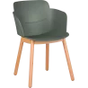 Chaise coque polypropylène 4 pieds bois So Halo