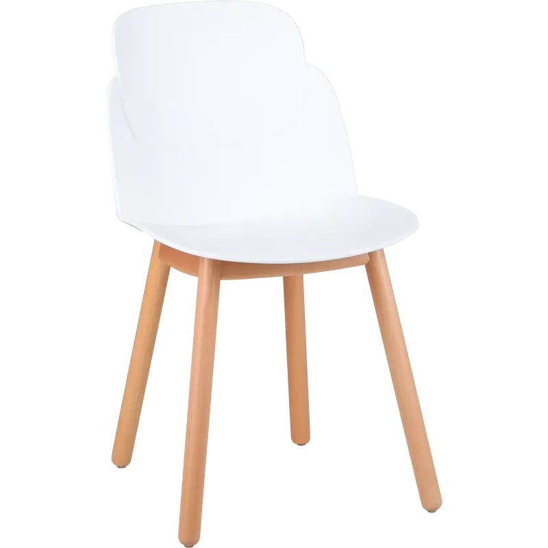 Chaise coque polypropylène 4 pieds bois So Halo