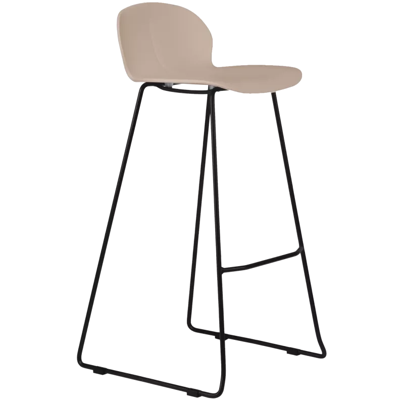Tabouret de cafétéria en polypropylène et acier So Lumina