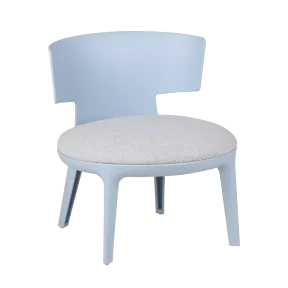 Chauffeuse d'accueil ronde en tissu chiné So Silk