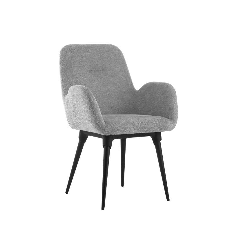 Fauteuil en tissu avec pieds métal So Ergo