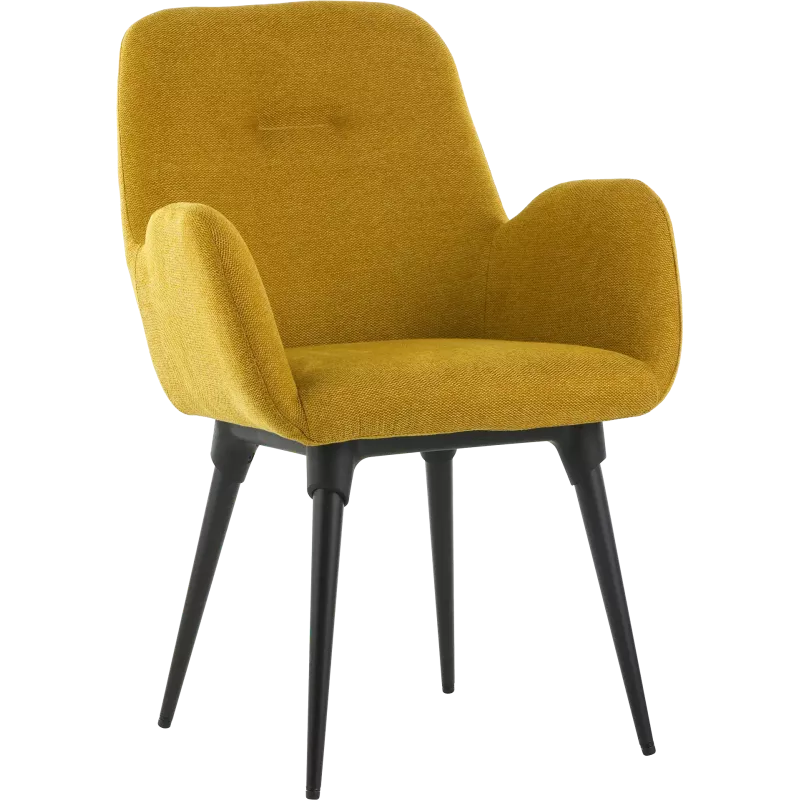 Fauteuil en tissu avec pieds métal So Ergo