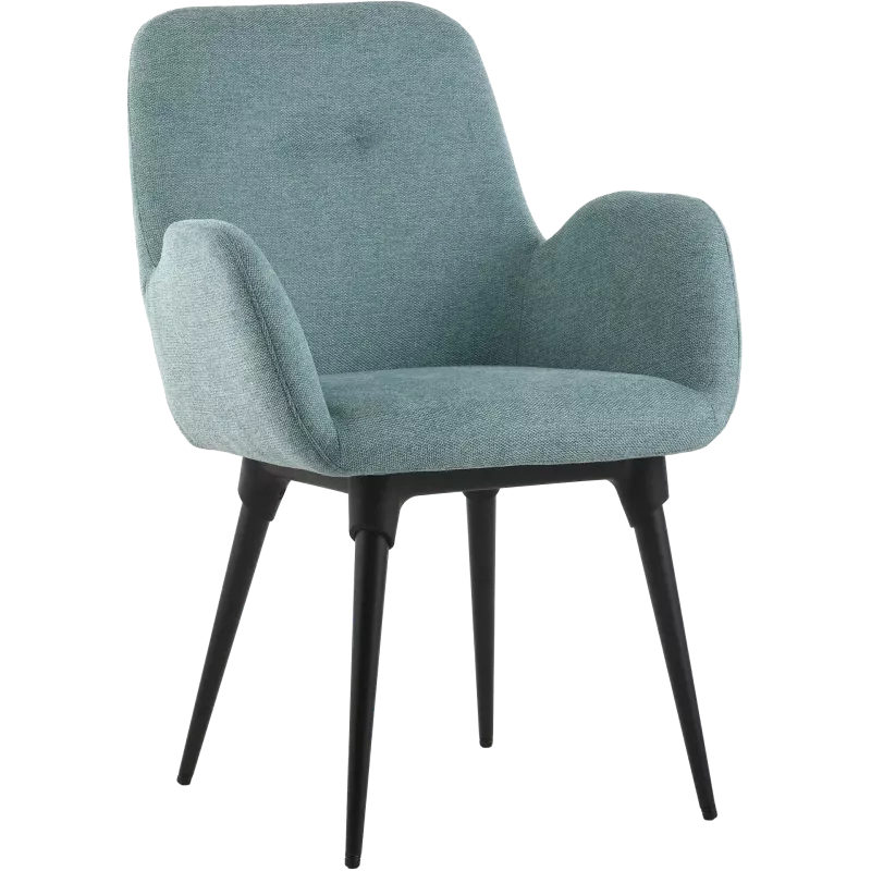 Fauteuil en tissu avec pieds métal So Ergo
