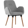 Fauteuil tissu avec pieds hêtre massif So Contour