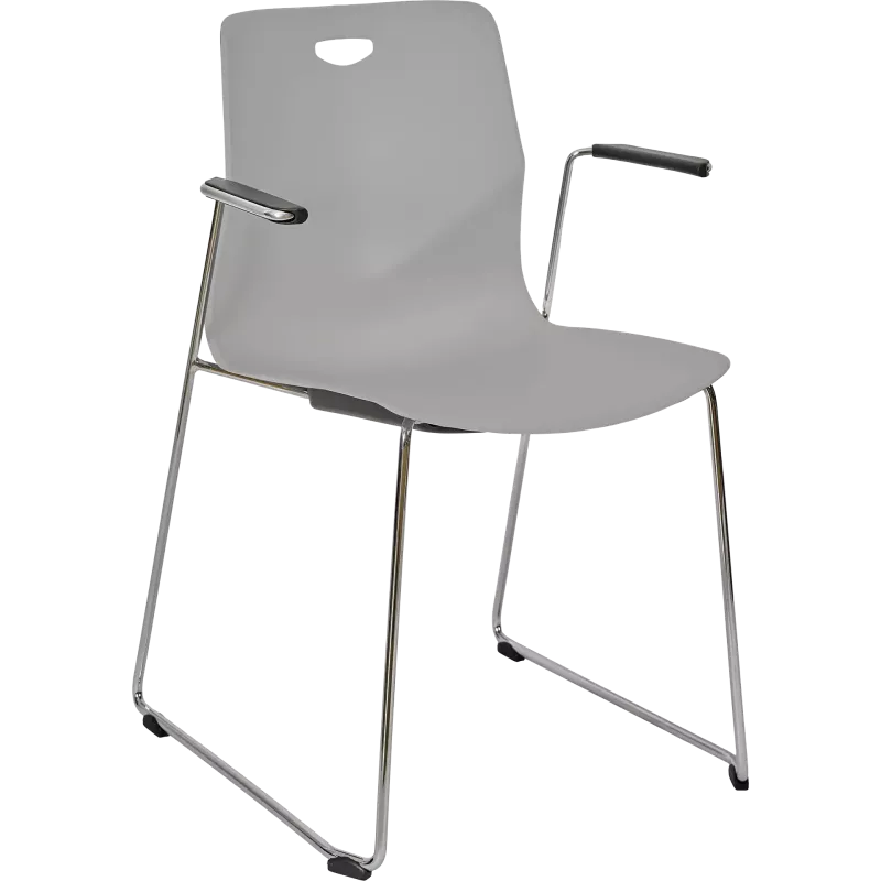 Chaise de réunion avec accoudoirs intégrés So Ivory