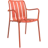 Chaise avec accoudoirs empilable en aluminium So Lounge