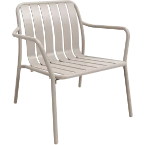 Fauteuil lounge extérieur empilable en aluminium So Oasis