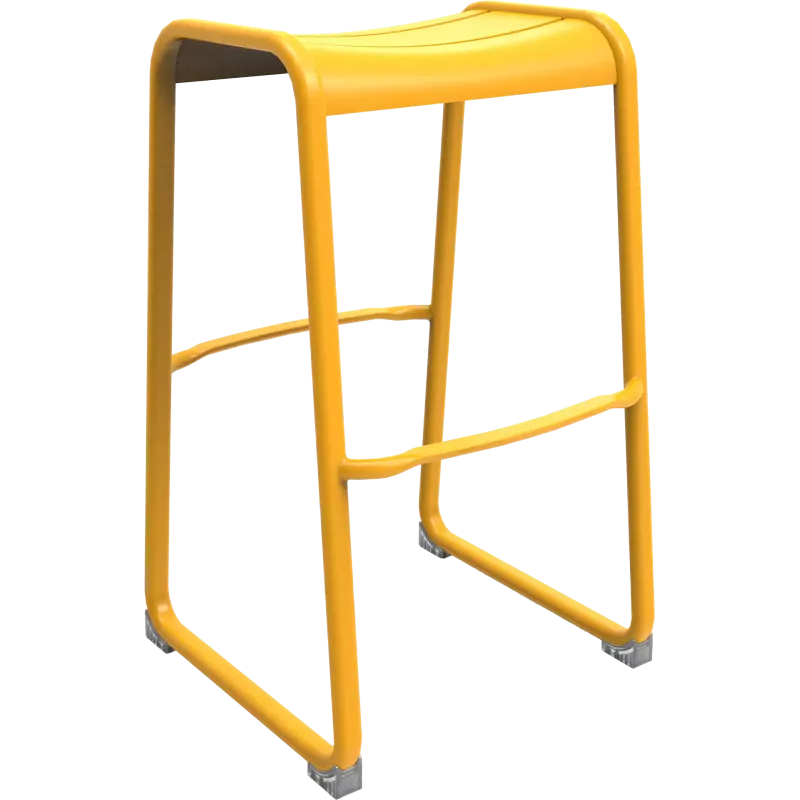 Tabouret haut d'extérieur en aluminium So Radius