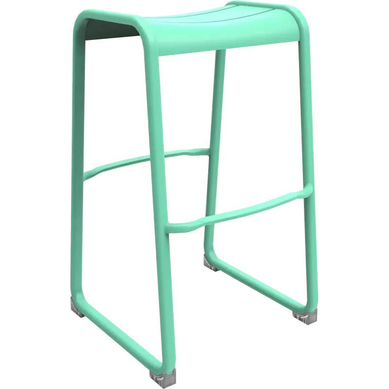 Tabouret haut d'extérieur en aluminium So Radius