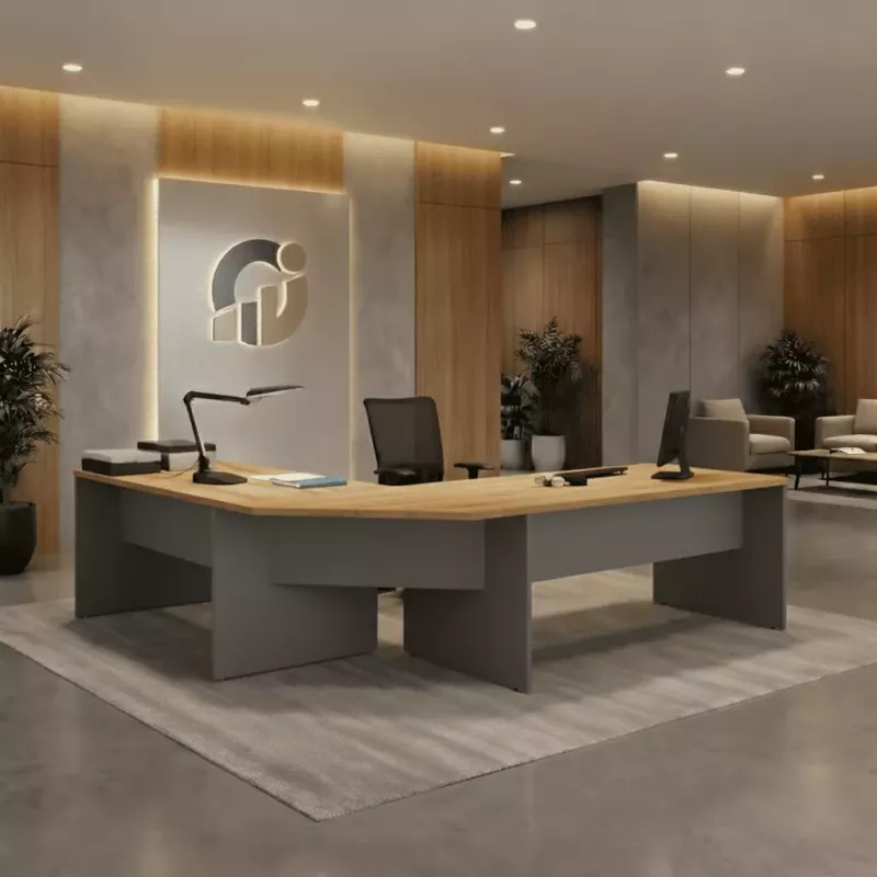 Ensemble de deux bureaux en angle pour optimiser l'espace