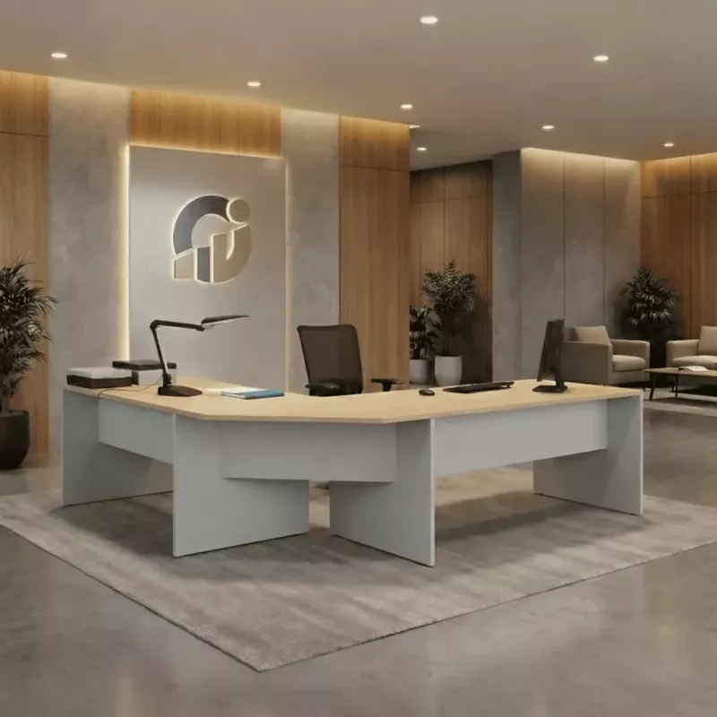 Ensemble de deux bureaux en angle pour optimiser l'espace