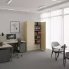 Armoire de rangement, portes push open, hauteur 235 cm.