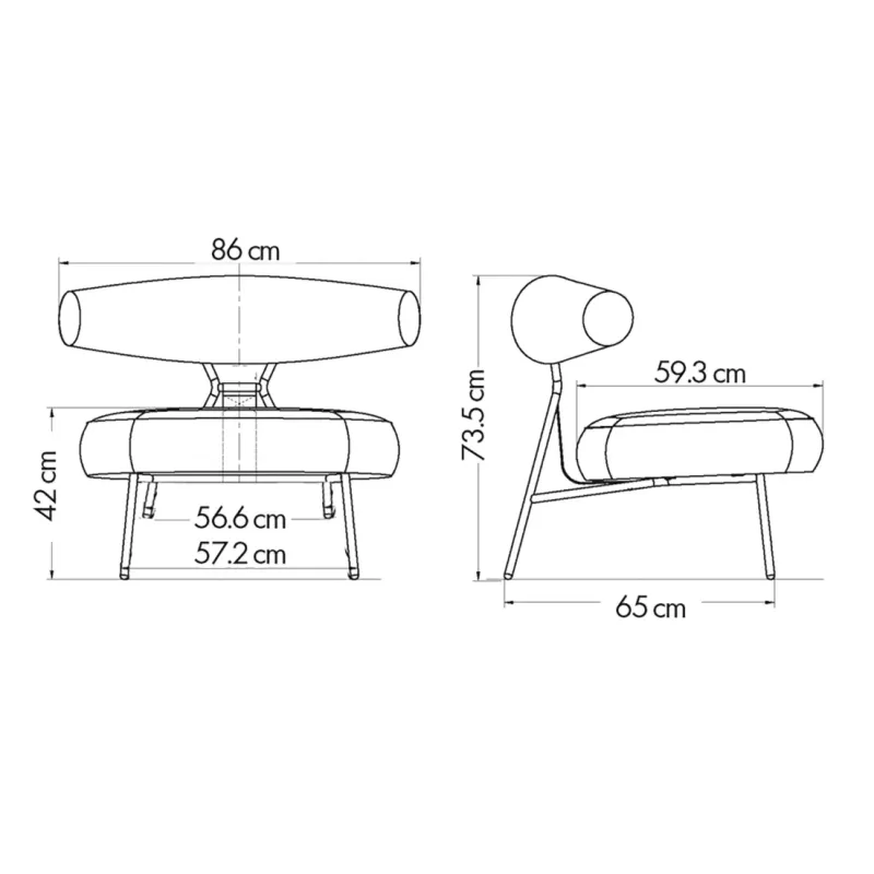 Fauteuil d'accueil en tissu So Signature