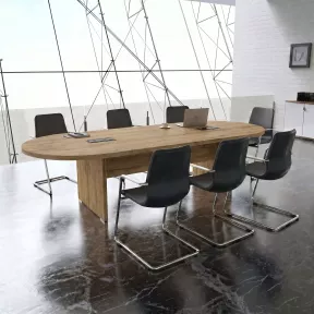 Table de réunion ovale So Cadix - Modulable, jusqu'à 24 pers.
