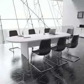 Table de réunion ovale So Cadix - Modulable, jusqu'à 24 pers.