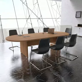 Table de réunion ovale So Cadix - Modulable, jusqu'à 24 pers.