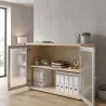 Armoire basse fermée, porte en verre, hauteur 81 cm – So Madrid