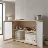 Armoire basse fermée, porte en verre, hauteur 81 cm – So Madrid