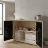 Armoire basse fermée, porte en verre, hauteur 81 cm – So Madrid