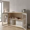 Armoire basse fermée, porte en verre, hauteur 81 cm – So Madrid