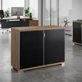 Armoire basse 2 portes en verres 76 cm - So Laroya