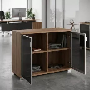 Armoire basse 2 portes en verres 76 cm - So Laroya