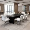 Table de réunion pieds panneaux 220 x 100 cm - jusqu'à 10 personnes So Flora