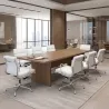 Table de réunion pieds panneaux 220 x 100 cm - jusqu'à 10 personnes So Flora