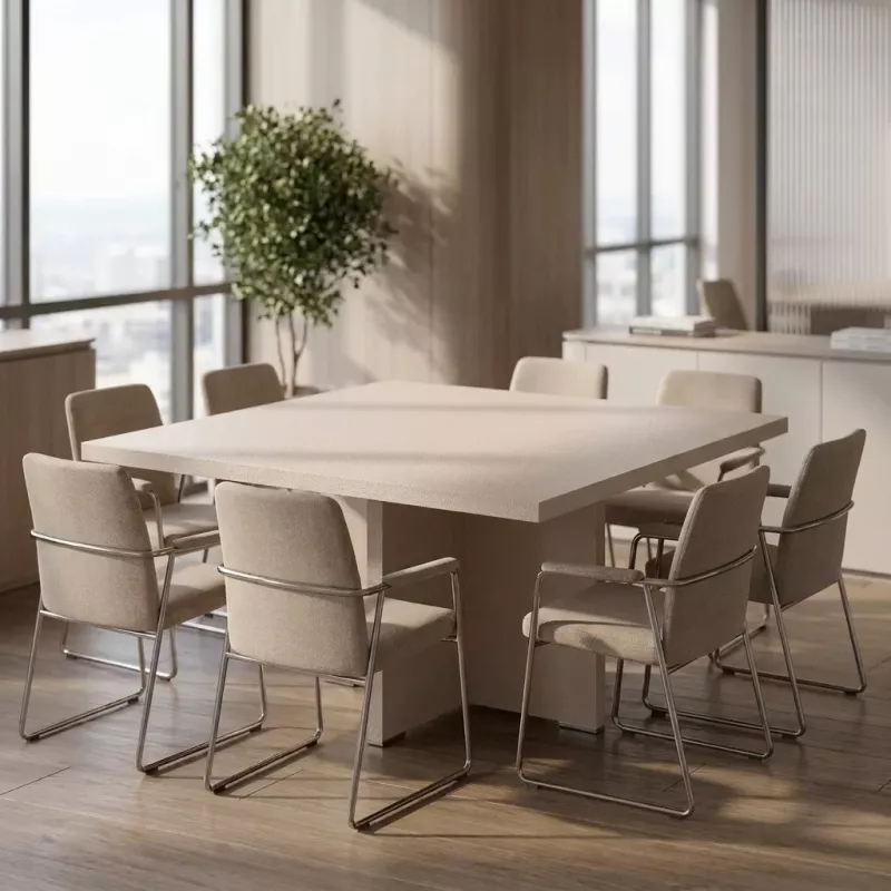 Table de réunion carrée jusqu'à 8 personnes - So Laroya