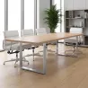 Table de réunion pied cadre métallique 220 x 100 cm So Flora