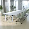 Table de réunion modulable - Rabattable sur roulettes