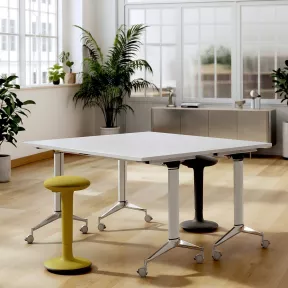 Table de réunion modulable - Rabattable sur roulettes