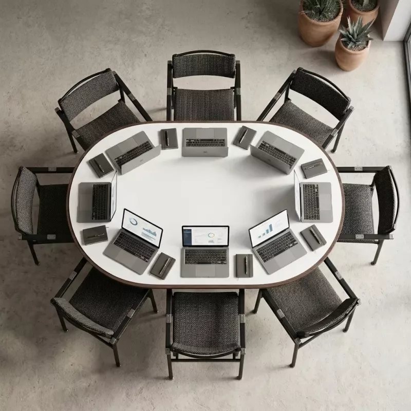 Table de réunion ovale jusqu'à 10 personnes - So Vigo