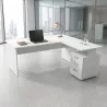 Bureau individuel avec retour, sur caisson porteur - So Vigo