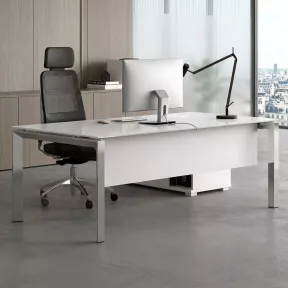 Bureau individuel sur crédence avec goulotte - So Sierro