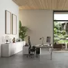 Bureau individuel sur crédence avec goulotte - So Sierro
