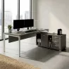 Bureau individuel sur crédence avec goulotte - So Sierro