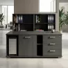 Bureau individuel sur crédence avec goulotte - So Sierro