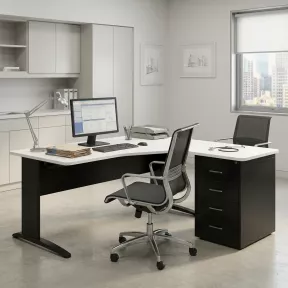 Bureau d’angle compact avec caisson | So Enix | Soburo
